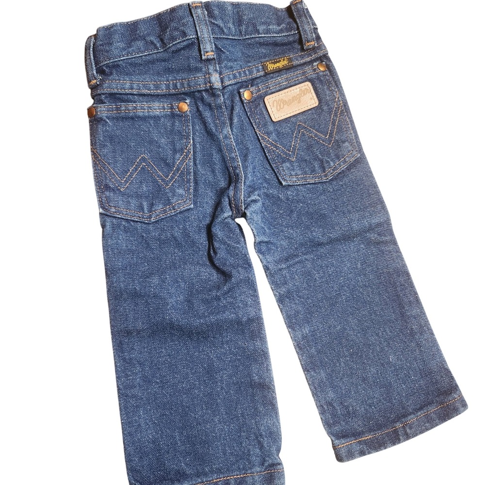 Wrangler Cowboy Cut Toddler Boys 1T Slim Blue‎ Denim Jeans Western Indigo